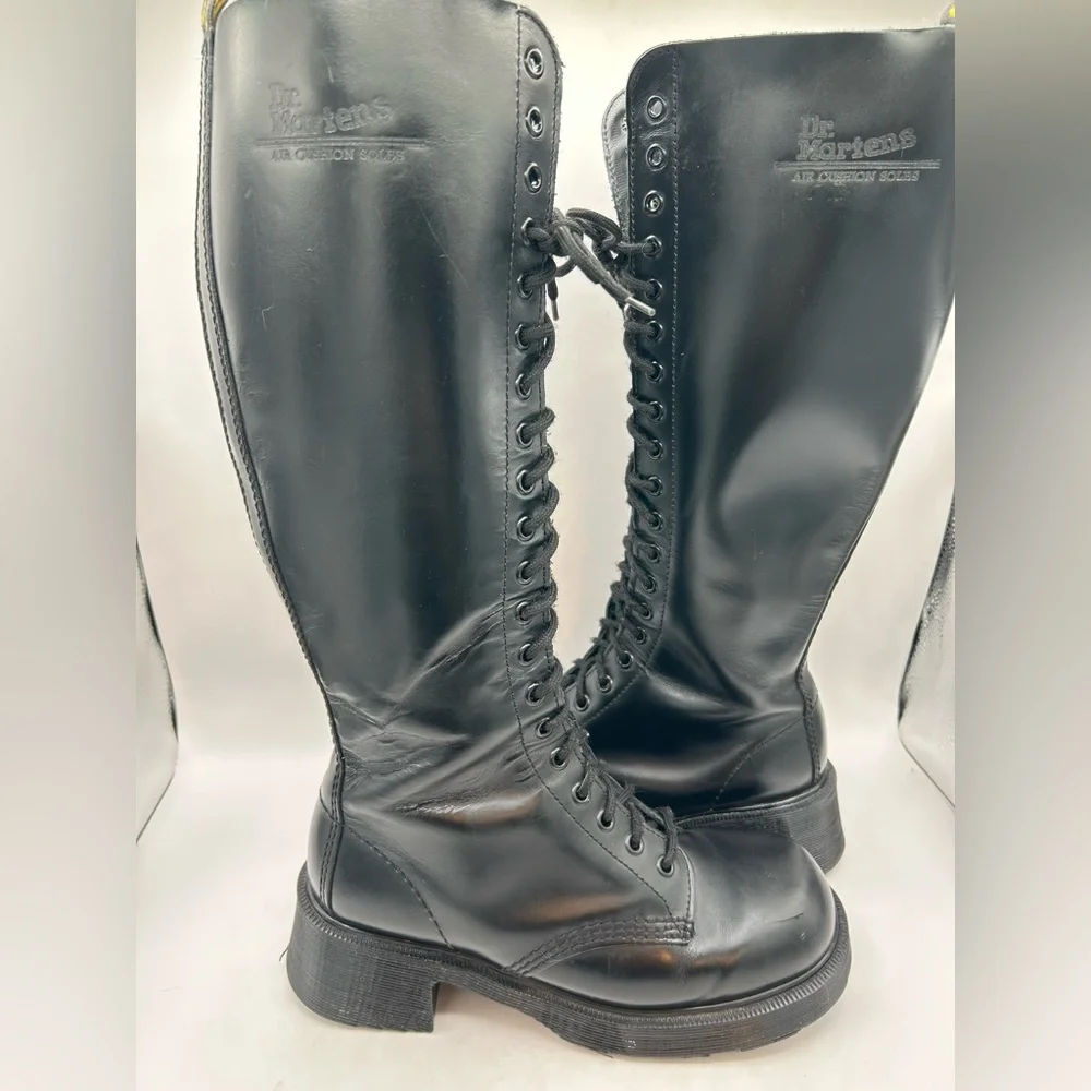 Vintage 90s MIE Dr. Martens Black 1420 Chunky
Square Toe 20 Eye Boot UK 5 US 7 - Picture 9 of 15